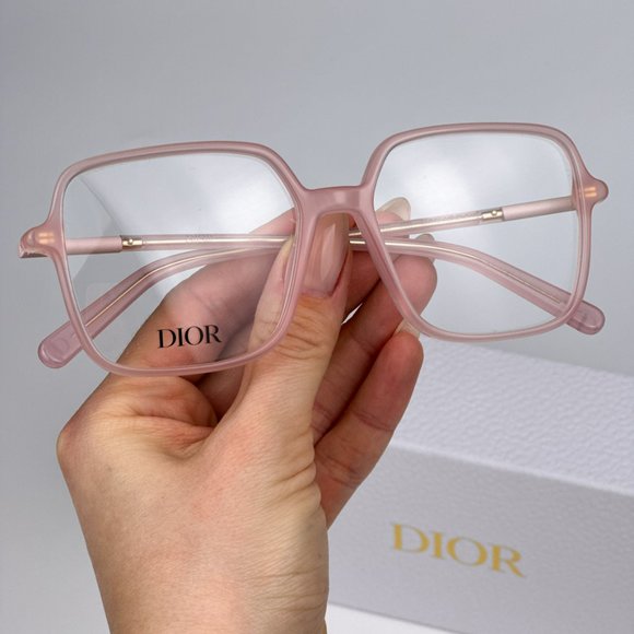 Dior MINI CD O S2I 4000 BRAND NEW Eyeglasses Pink Nude Women Square - Picture 2 of 16